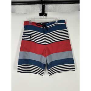 Patagonia Wavefarer Board Shorts Size 34 Swim‎ 10" Inseam Trunks Striped STAIN